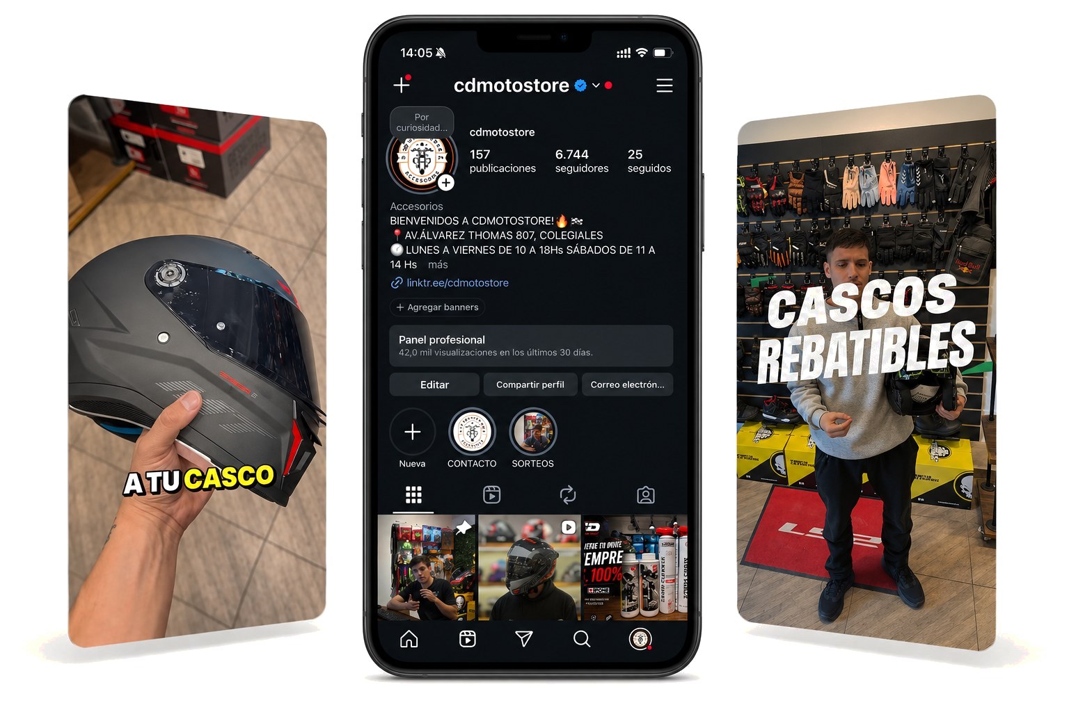 Contenido de redes sociales para CD Moto Store
