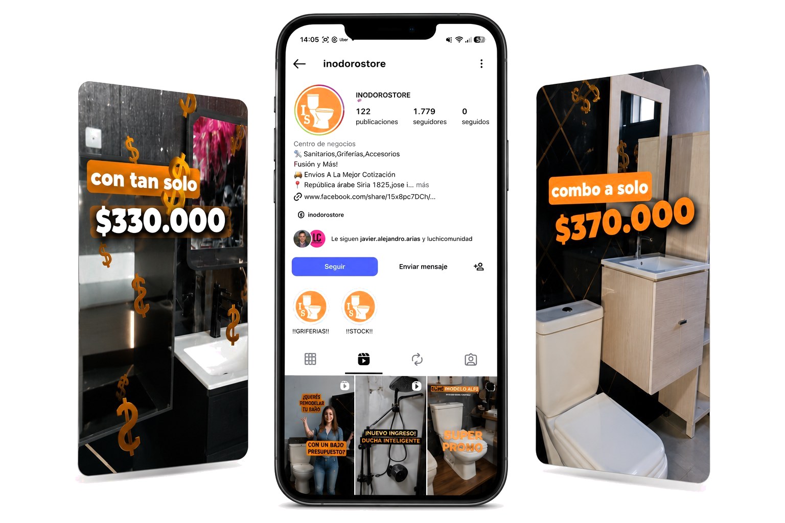 Contenido de redes sociales para Inodoros Store
